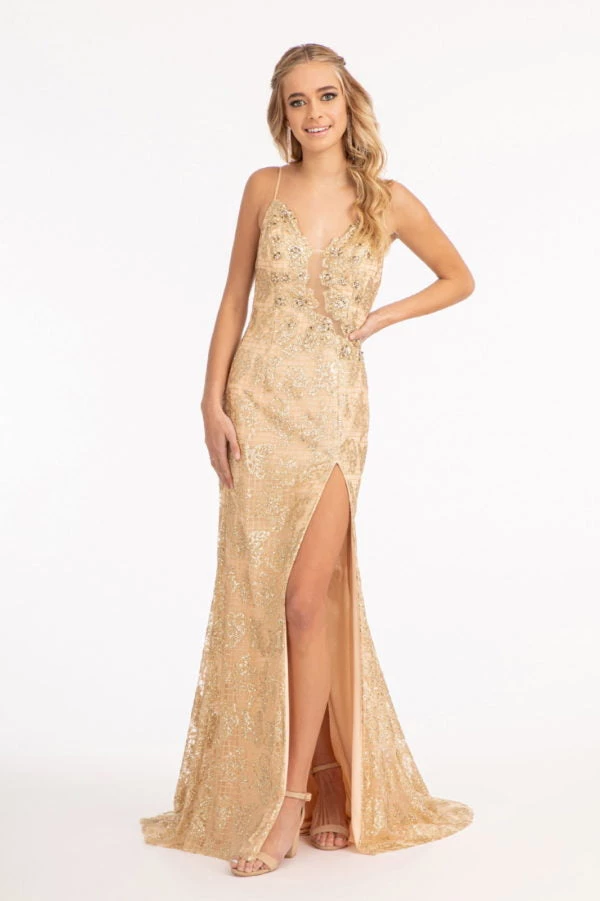 Long Fitted Glitter Print Dress By Elizabeth K GL3004 Prom 11 Long Fitted Glitter Print Dress By Elizabeth K GL3004 Prom