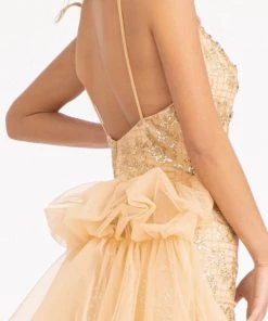 Long Fitted Glitter Print Dress By Elizabeth K GL3004 Prom 25 Long Fitted Glitter Print Dress By Elizabeth K GL3004 Prom