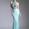 Long Fitted Halter Dress By Cinderella Divine CR770
