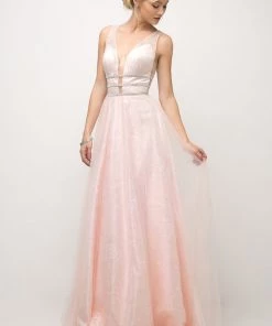 Long A-line Floral Print Dress By Cinderella Divine UE011