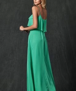 Long Flounce Top Chiffon Dress By Juliet 591 Prom