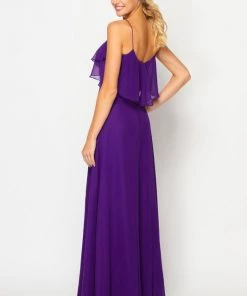 Long Flounce Top Chiffon Dress By Juliet 591 Prom