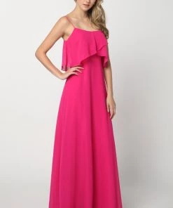 Long Flounce Top Chiffon Dress By Juliet 591 Prom
