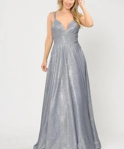 Long Foiled Glitter Sweetheart Dress By Poly USA 8714 18 Long Foiled Glitter Sweetheart Dress By Poly USA 8714