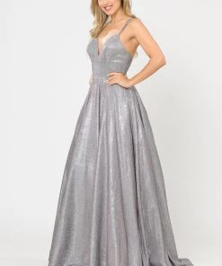 Long Foiled Glitter Sweetheart Dress By Poly USA 8714 13 Long Foiled Glitter Sweetheart Dress By Poly USA 8714