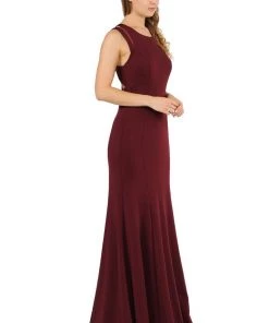 Long Formal Dress With Back Cut Outs By Poly USA 8232