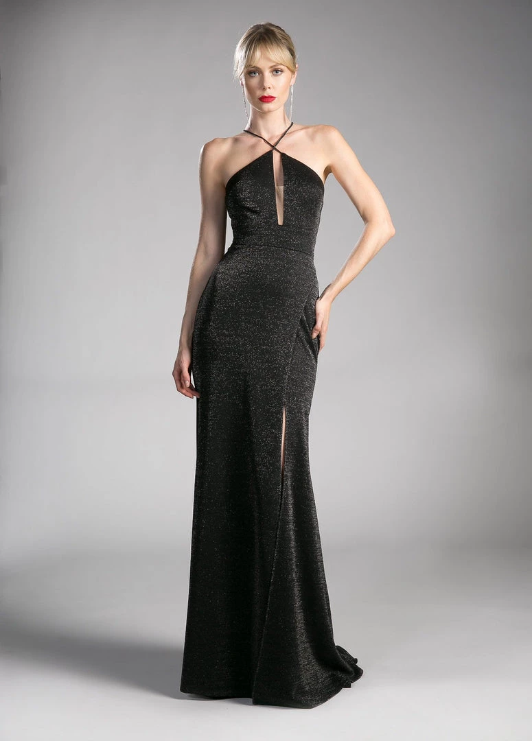 Prom Long Metallic Knit Sheath Dress By Cinderella Divine CF279-1 6 Prom Long Metallic Knit Sheath Dress By Cinderella Divine CF279-1