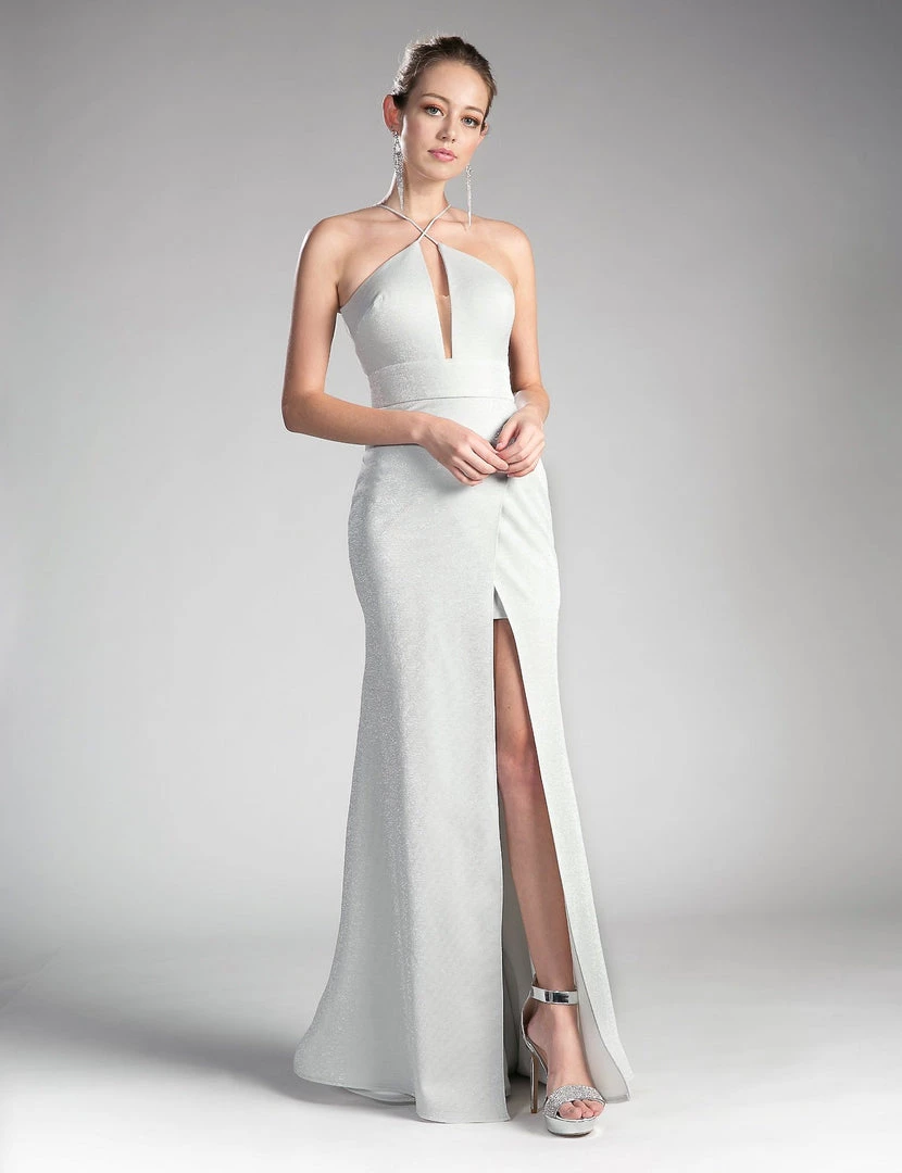 Prom Long Metallic Knit Sheath Dress By Cinderella Divine CF279-1 3 Prom Long Metallic Knit Sheath Dress By Cinderella Divine CF279-1