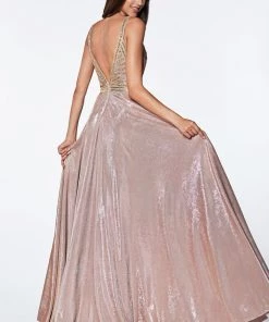 Prom Beaded Long Glitter Dress By Cinderella Divine KC879