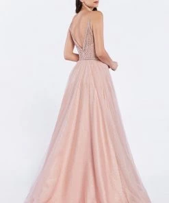 Beaded Long Glitter Dress By Cinderella Divine KC892 Prom