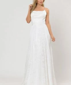 Long Glitter Lace Dress With Corset Back By Poly USA 8592 34 Long Glitter Lace Dress With Corset Back By Poly USA 8592