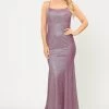 Long Glitter Mermaid Dress With Open Back By Poly USA 8666