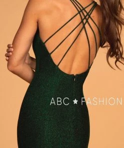 Prom Glitter Mermaid Dress With Strappy Back By Elizabeth K GL2549