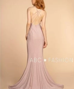 Prom Glitter Mermaid Dress With Strappy Back By Elizabeth K GL2549