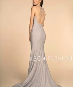 Prom Glitter Mermaid Dress With Strappy Back By Elizabeth K GL2549