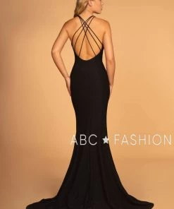 Prom Glitter Mermaid Dress With Strappy Back By Elizabeth K GL2549