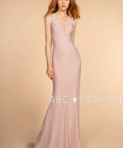 Prom Glitter Mermaid Dress With Strappy Back By Elizabeth K GL2549