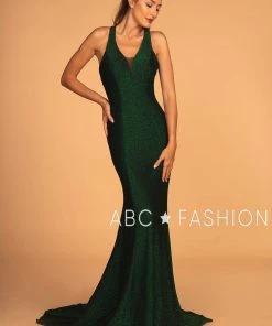 Prom Glitter Mermaid Dress With Strappy Back By Elizabeth K GL2549