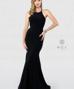 Prom Long Glitter Mermaid Dress With Strappy Back By Nox Anabel C208