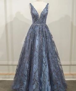 Prom Long Glitter Print Dress By Cinderella Divine J812