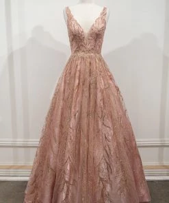 Prom Long Glitter Print Dress By Cinderella Divine J812