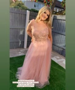 Long Glitter Tulle Dress By Cinderella Divine CD0178 Prom