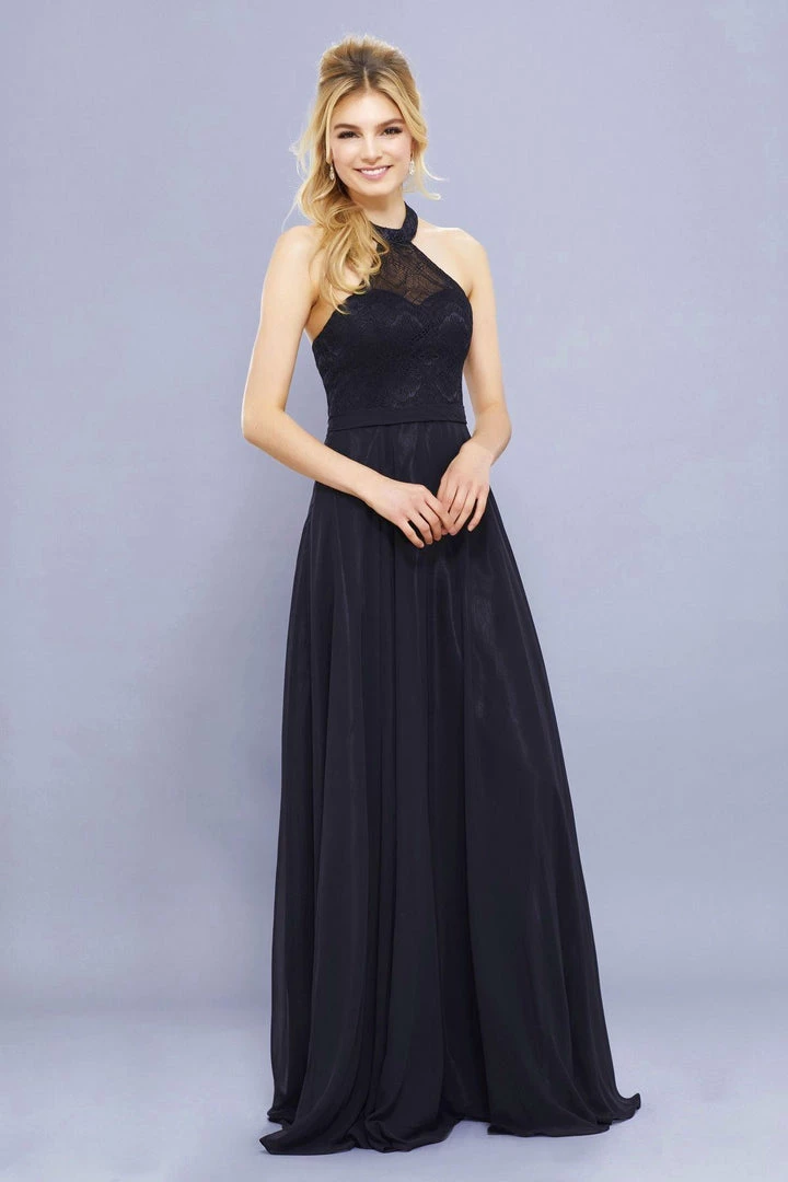 Prom Long Halter Chiffon Dress With Lace Bodice By Nox Anabel 8233 3 Prom Long Halter Chiffon Dress With Lace Bodice By Nox Anabel 8233