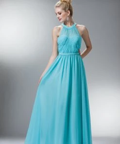 Prom Long Halter Chiffon Dress By Cinderella Divine 1469