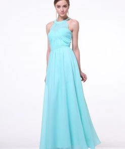 Prom Long Halter Chiffon Dress By Cinderella Divine 1469
