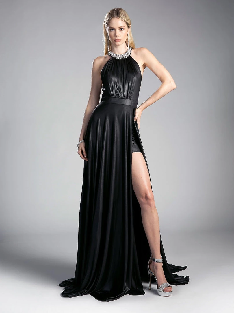 Prom Long A-line Halter Dress By Cinderella Divine CE0008 8 Prom Long A-line Halter Dress By Cinderella Divine CE0008