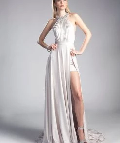Prom Long A-line Halter Dress By Cinderella Divine CE0008 18 Prom Long A-line Halter Dress By Cinderella Divine CE0008