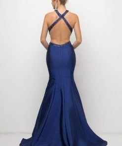 Prom Long Halter Mermaid Dress By Cinderella Divine J767