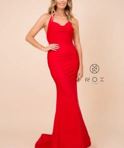 Halter Mermaid Dress By Nox Anabel C421 Prom