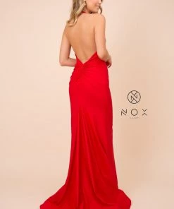 Halter Mermaid Dress By Nox Anabel C421 Prom
