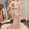 Prom Long Halter Satin Dress By Cinderella Divine CDS408