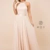Prom Long High-Neck Chiffon Dress With Corset Back By Nox Anabel Y102