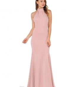 Prom Long High-Neck Mermaid Dress With Train By Poly USA 8252