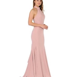 Prom Long High-Neck Mermaid Dress With Train By Poly USA 8252