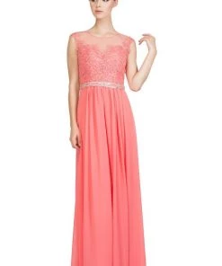 Starbox Long Illusion Dress With Floral Appliques By Star Box 6169 Prom 18 Starbox Long Illusion Dress With Floral Appliques By Star Box 6169 Prom