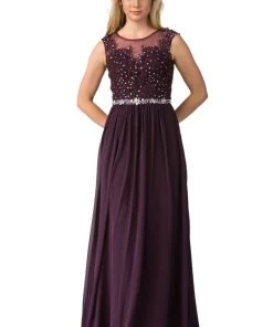 Starbox Long Illusion Dress With Floral Appliques By Star Box 6169 Prom 23 Starbox Long Illusion Dress With Floral Appliques By Star Box 6169 Prom