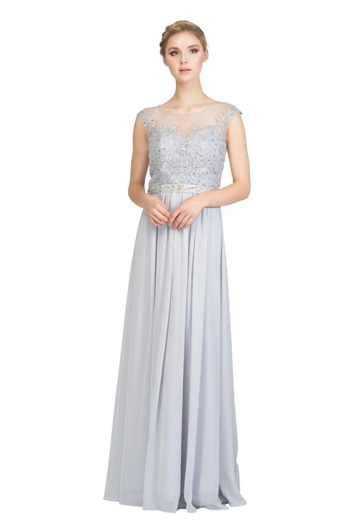 Starbox Long Illusion Dress With Floral Appliques By Star Box 6169 Prom 7 Starbox Long Illusion Dress With Floral Appliques By Star Box 6169 Prom