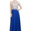 Starbox Prom Long Illusion Dress With Floral Beaded Bodice By Star Box 6335