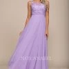 Long Illusion Dress With Lace Bodice By Nox Anabel 8334 Prom