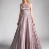 Applique Satin Ball Gown By Cinderella Divine 1020 Prom