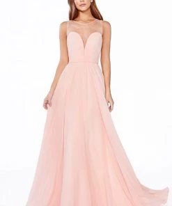 Long Sweetheart Chiffon Dress By Cinderella Divine CJ251 Prom