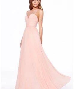 Long Sweetheart Chiffon Dress By Cinderella Divine CJ251 Prom
