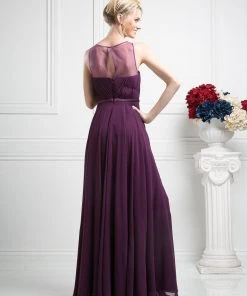 Long Illusion Sweetheart Dress By Cinderella Divine 7458 Prom