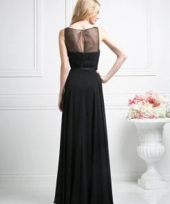 Long Illusion Sweetheart Dress By Cinderella Divine 7458 Prom