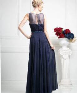 Long Illusion Sweetheart Dress By Cinderella Divine 7458 Prom