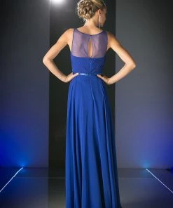 Long Illusion Sweetheart Dress By Cinderella Divine 7458 Prom